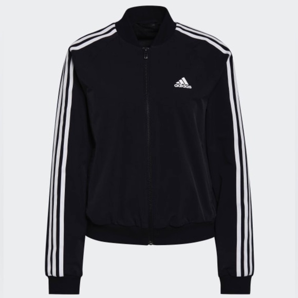 NWT Women Size Small Adidas Essentials 3-Stripes Multi-sport Track Jacket Black - Picture 2 of 13